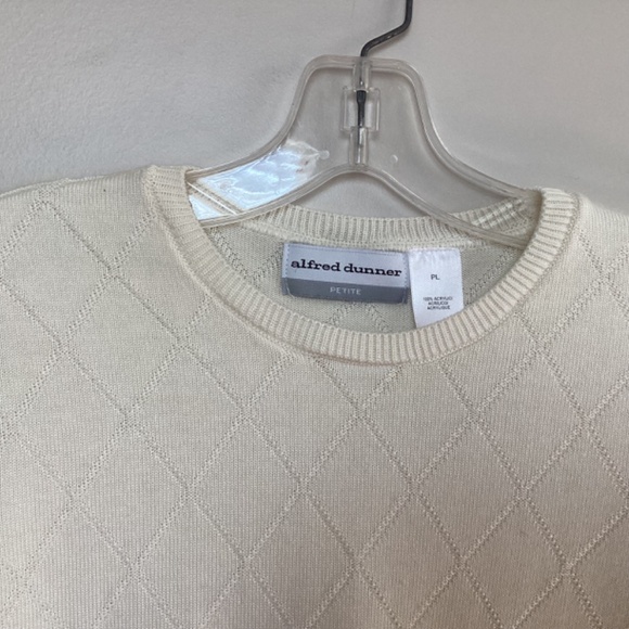 Alfred Dunner Diamond Pointelle Shortsleeved Sweater - PL - Picture 2 of 7